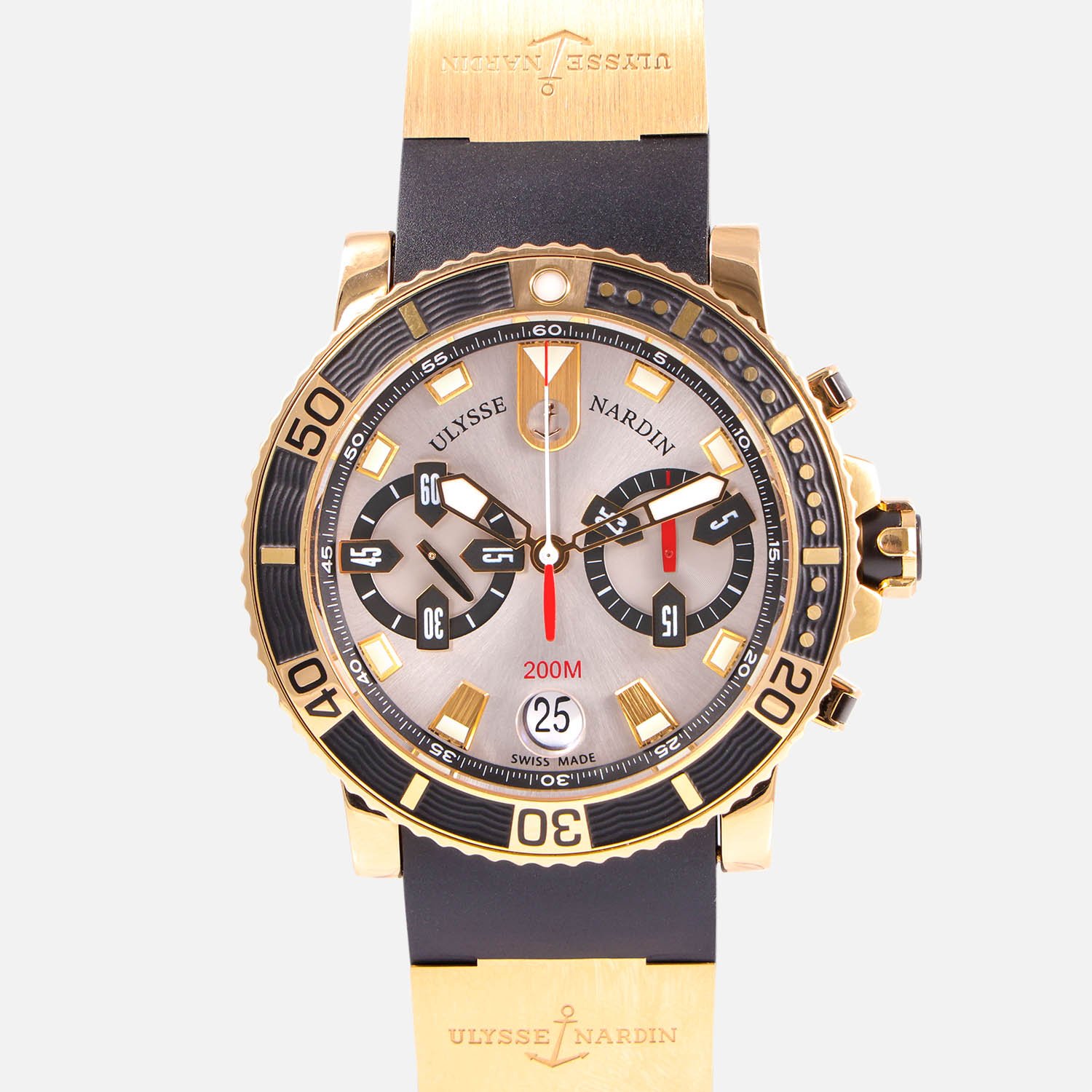 Ulysse Nardin Maxi Marine Diver Chronograph 18K Yellow Gold 8006-102