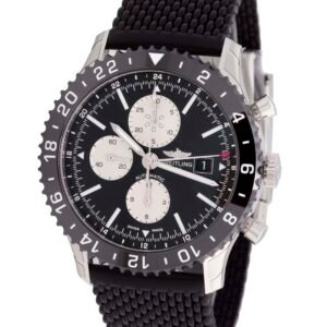 Breitling Chronoliner Y24310 Mens Ceramic Steel Automatic Watch Y2431012/BE10 (Aero Rubber Strap)