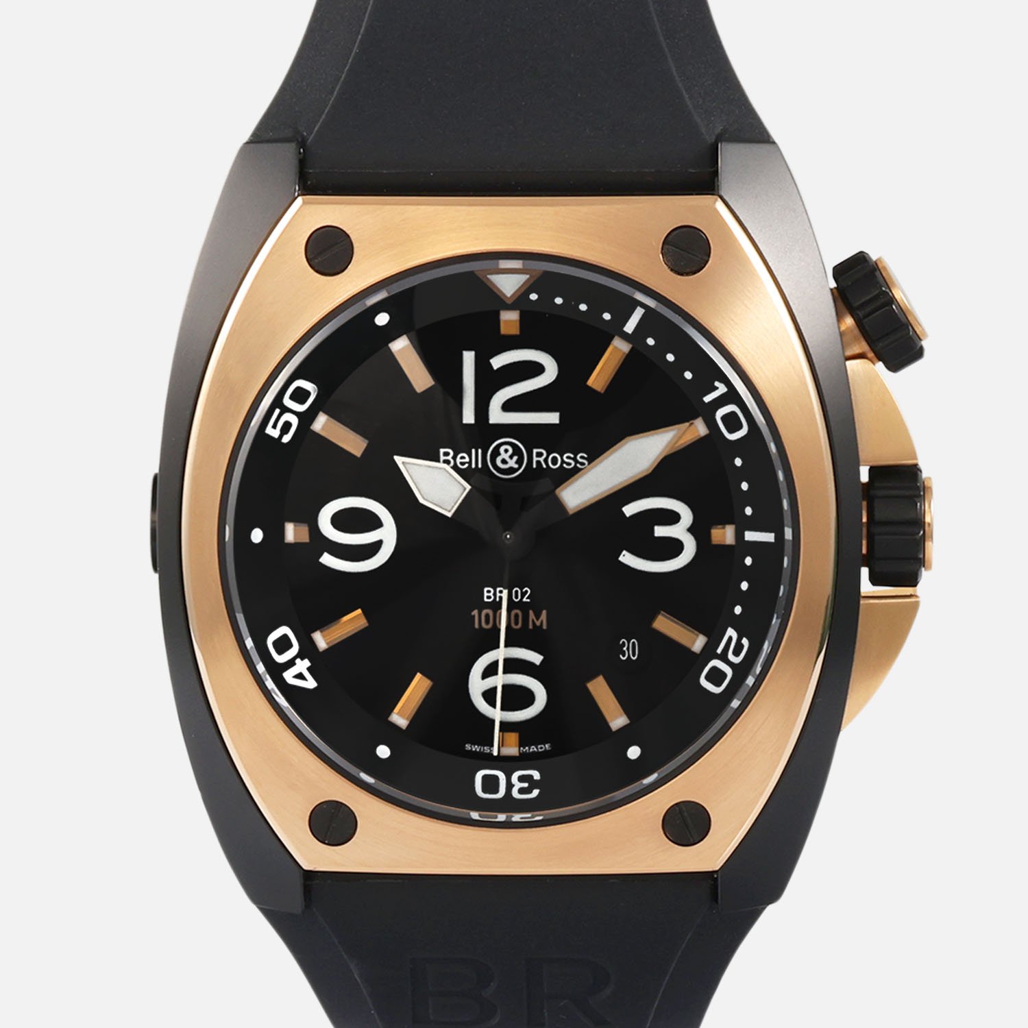 Bell and Ross Marine 92 BR 02-92 (Rubber Strap)